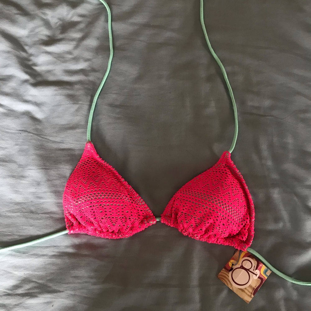 Hot pink bikini top